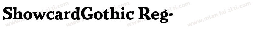 ShowcardGothic Reg字体转换